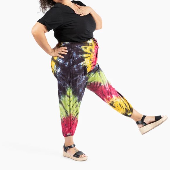 Buddha Pants Womens Hippie Limited Edition Reggae Rise up Savannah Tie Dye Red - Picture 2 of 10